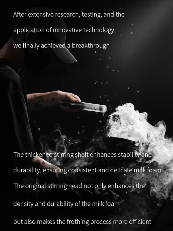MHW-3BOMBER Electric Milk Frother Portable Handheld Milk Foamer USB Rechargeable - Image 11
