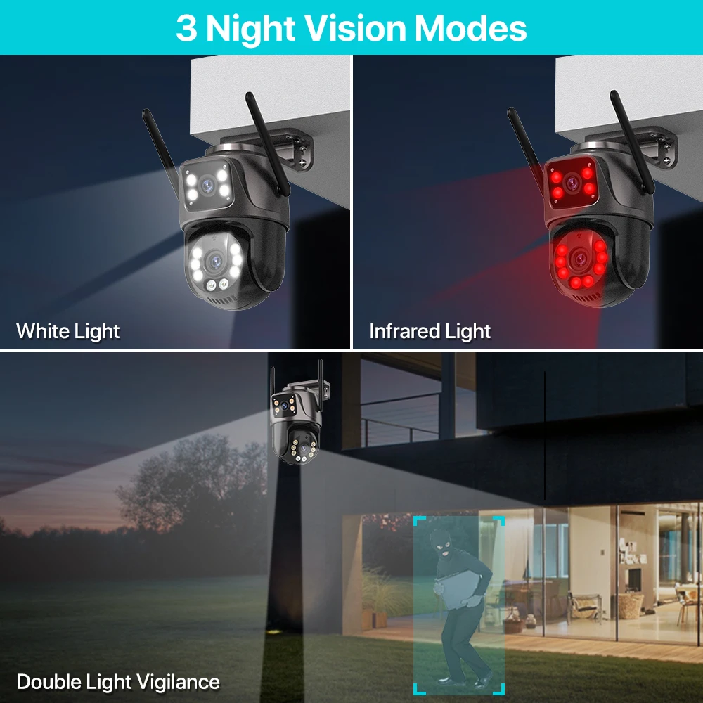4K 8MP HD Wifi PTZ Camera Outdoor 4MP - Image 5