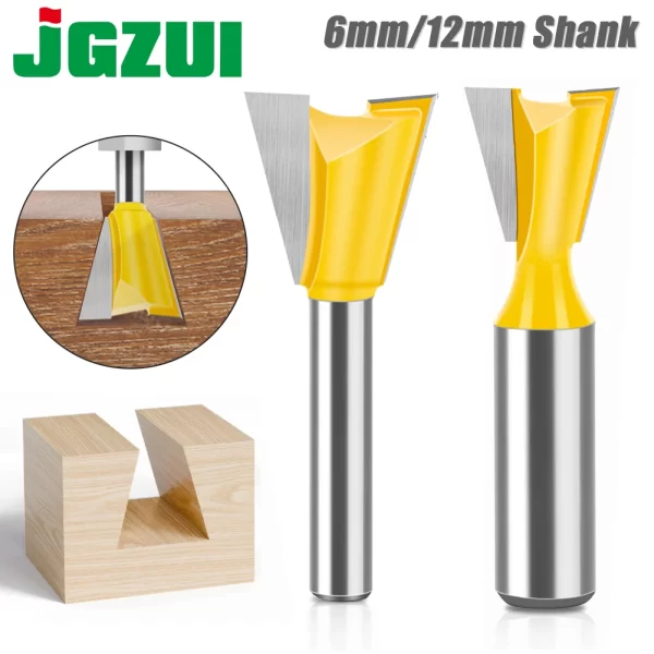 1Pcs 6mm 12mm Shank Dovetail Joint Router Bits Set Dovetail Joint Router Bits Set