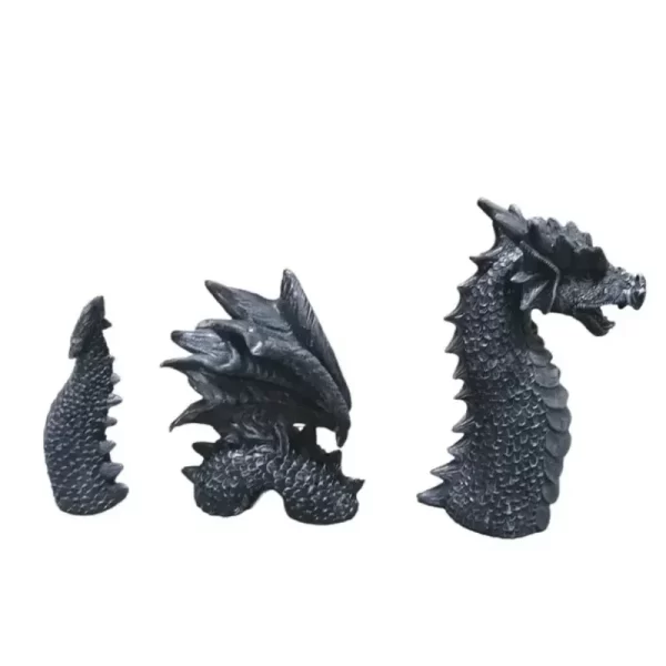 Solar Powered Outdoor Garden Dragon Statue Lovely Meditation Resin Crafts - Image 32