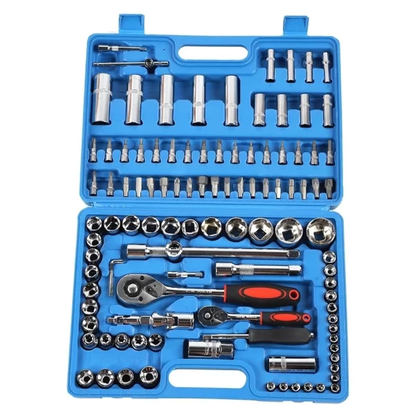 108Pcs Ratchet Wrench Socket Set 1/4in 1/2in - Image 7