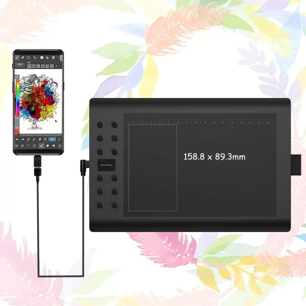 GAOMON M106K PRO 10'' Graphics Drawing Tablet with 8192 Levels Tilt Supported Battery-free Art Stylus for Windows/Mac/Android OS - Image 3