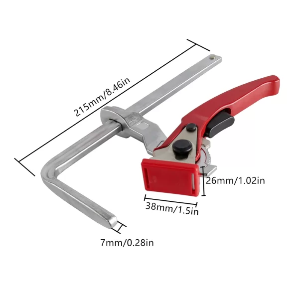 Allsome 2PCS 160x60mm Quick Guide Rail Clamp Carpenter F Clamp - Image 6