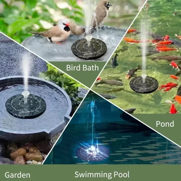Fountain Light 7 Colors LED Light Solar Fountain Light Rotating Fountain - Image 5