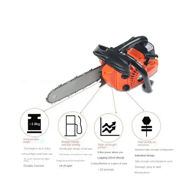 12-Inch High Power Bamboo Saw Chainsaw Gasoline Wood Saw - Image 10