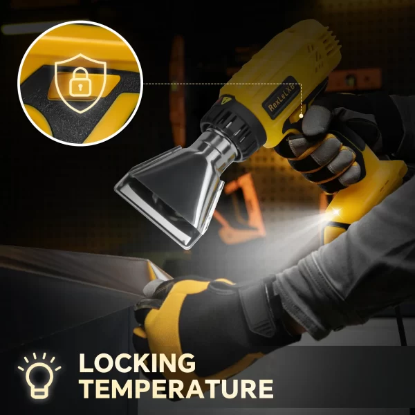 400W 550℃ Cordless Heat Gun for Dewalt 20V Battery with LCD Digital Display Hot Air Gun  no battery - Image 3