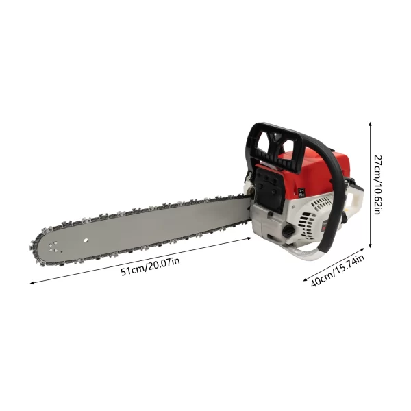 20 Inch 52CC Gasoline Chainsaw 2000W 2-Stroke Engine Gas Powered Chain Saw - Image 6