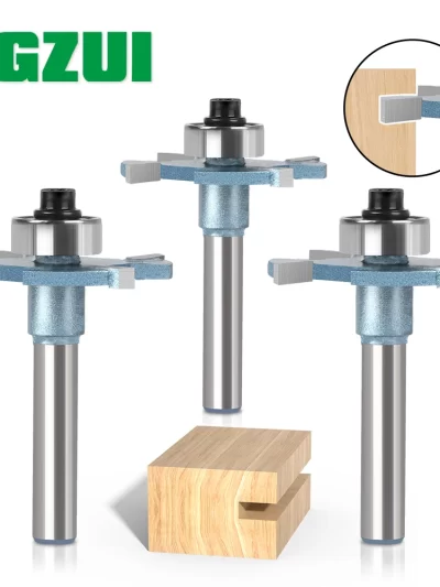 Wood Router 1/4in 6mm Shank Straight End Mill Trimmer Cleaning Flush Trim Corner Round Cove Box Bits