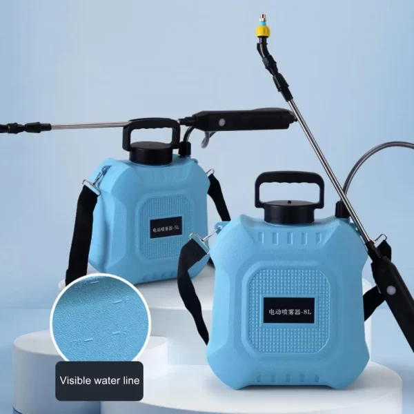 5L/8L Garden Electric Sprayer Backpack Sprayer with Shoulder Strap Telescopic Wand 2 Nozzles Battery Powered Sprayer - Image 10
