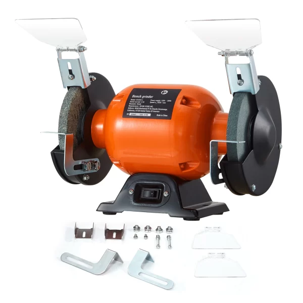 SucceBuy 6In Bench Grinder with 2.1A Brushless Motor Single Speed Table Grinder
