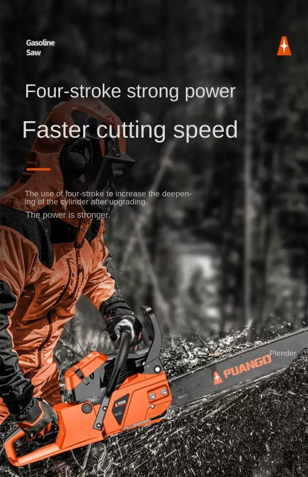 Powerful Gasoline Chainsaw for Tree Cutting with 4-Stroke Engine and Handheld Design C - Image 6