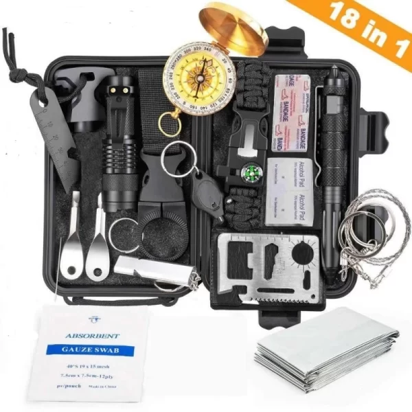 Survival kit set military outdoor travel mini camping tools aid kit emergency