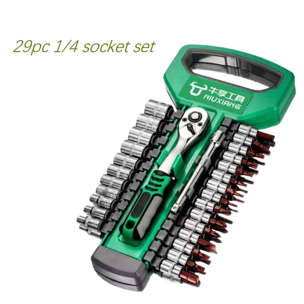72 Tooth Socket Sleeve Wrench Set 1/4" 3/8" Wear-resisting Ratchet Wrench Socket - Image 17