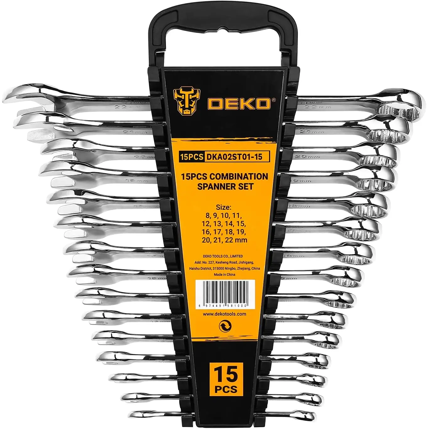 DEKOPRO Combination Wrench Set, SAE&Metric, 1/4'' to 1'' & 8-22mm, 12-Point - Image 7