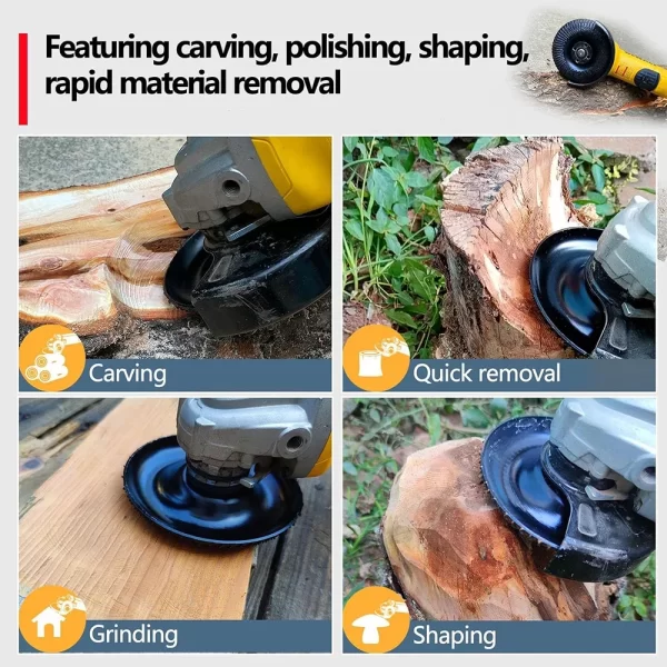 1PC Wood Carving Disc Grinder Wheel Disc 4 Inch Wood Shaping Wheel - Image 14