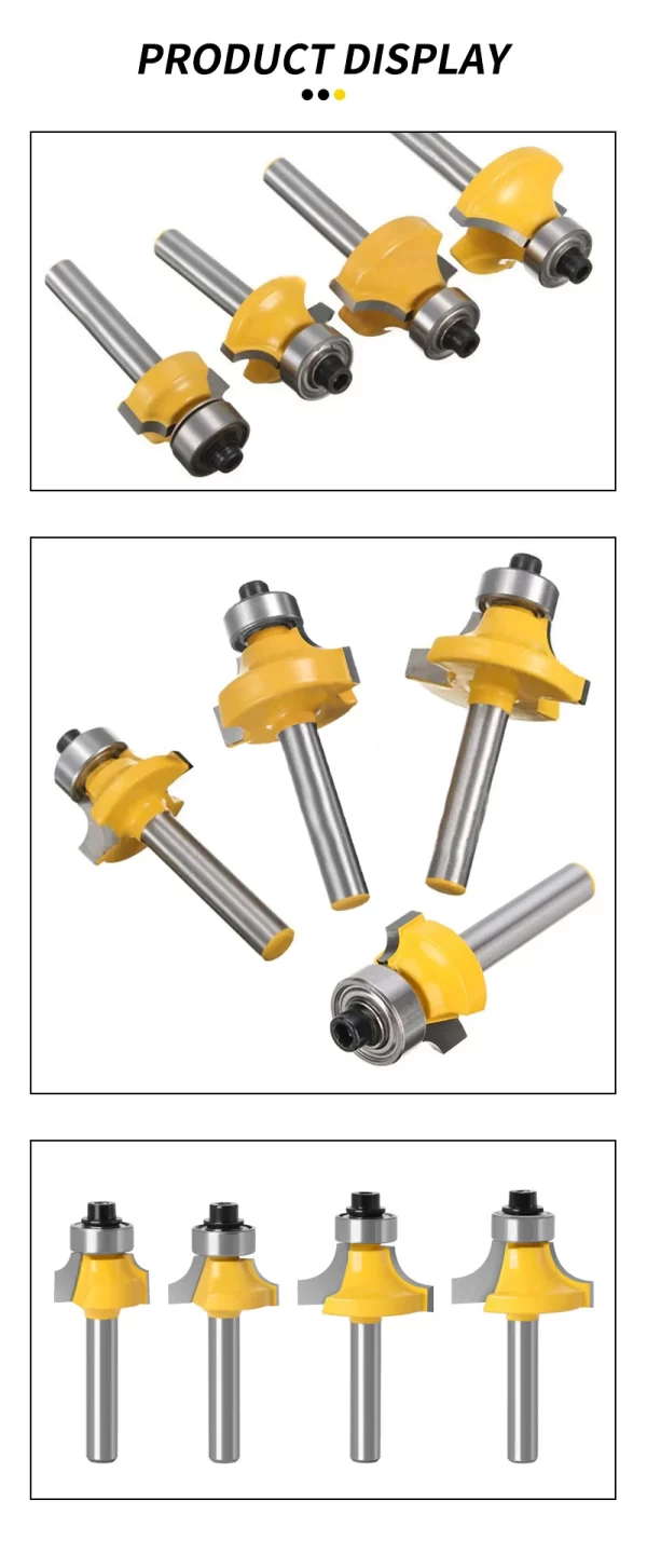 1/4-Inch Shank Roundover Edging Router Bit Set - Image 14