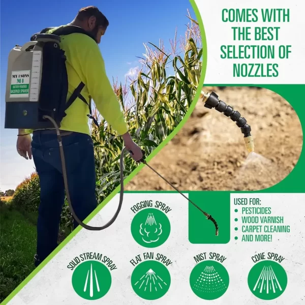 MY4SONS  4-Gallon Battery Powered Backpack Sprayer - Image 6