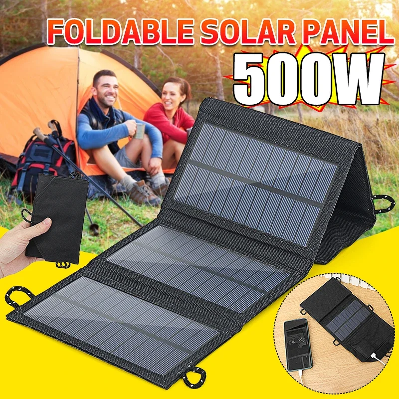 Foldable Solar Panel 500W Portable Solar Panels Fast Charger