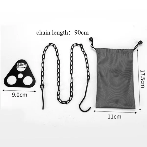 Portable Detachable Outdoor Barbecue Tripod Hanging Rack Campfire Grill Pot Triangle Stand Set - Image 6