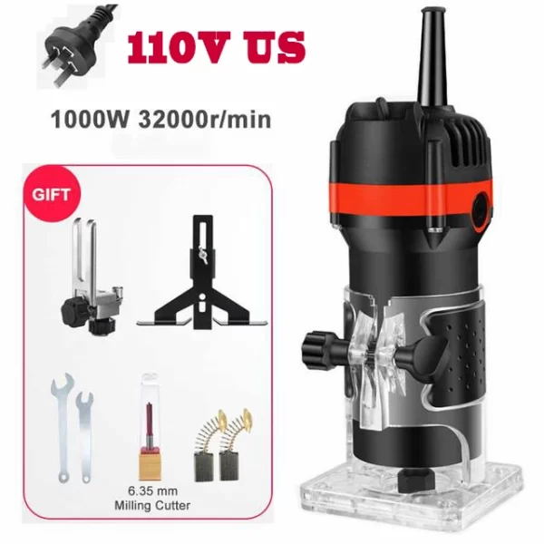 1000W Woodworking Electric Trimmer 32000RPM Wood Router - Image 8