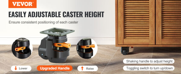 VEVOR 4 Pcs Leveling Casters Heavy Duty Swivel Caster Wheels - Image 10