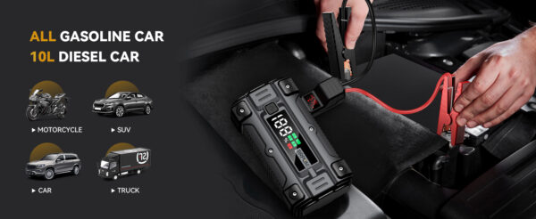 Car Jump Starter 3000A/4000A/5000A Battery Charger Emergency Power Bank Booster for 12V - Image 16