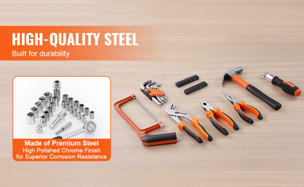 VEVOR Tool Kit Home Repairing Tool Kit with Portable Tool Storage - Image 11