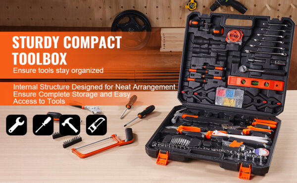 VEVOR Tool Kit Home Repairing Tool Kit with Portable Tool Storage - Image 13