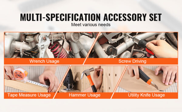 VEVOR Tool Kit Home Repairing Tool Kit with Portable Tool Storage - Image 14