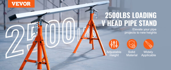 VEVOR Pipe Stand 2500LBS Heavy Duty Pipe Jack Stands - Image 9