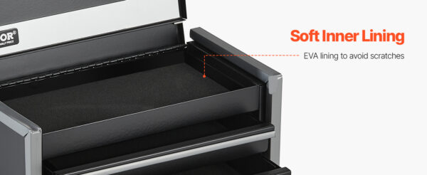 VEVOR 8.6in 3 Drawers Metal Tool Box Portable Tools Chest - Image 15