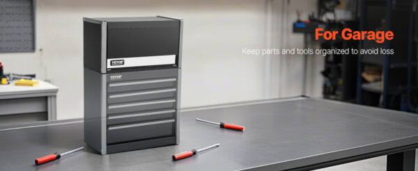 VEVOR 8.6in 3 Drawers Metal Tool Box Portable Tools Chest - Image 18