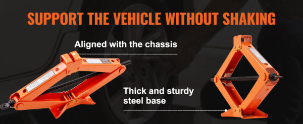 VEVOR Scissor Jack 2.5 Ton/5512 lbs Scissor Car Jack 3.7"-17.1" Lifting Range Scissor Lift Jack Portable Tire Jack for Car Truck - Image 12
