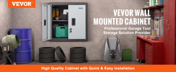 VEVOR Foldable Wall Cabinet Metal Garage Locker Mounted Tool Chest - Image 9