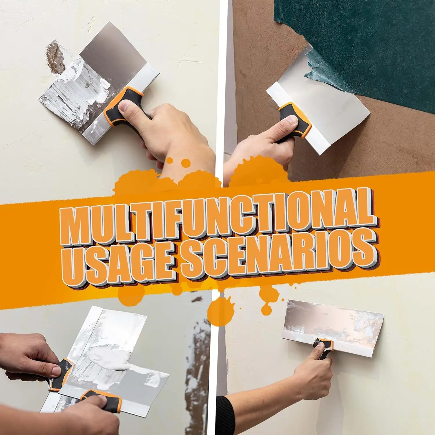 TOLESA Stainless Steel Taping Knife 5Pcs with 0.5mm Thickness Flexible Blades - Image 6