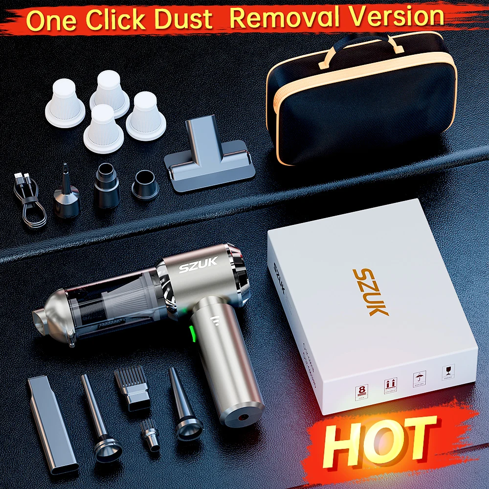 SZUK New Mini Car Vacuum Cleaner 985000Pa Wireless Vacuum Cleaner Powerful Suction - Image 13