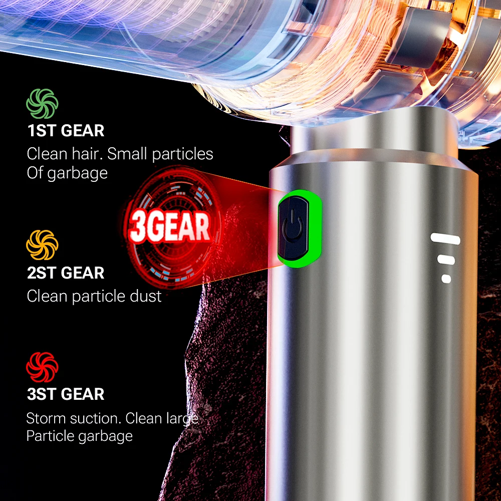 SZUK New Mini Car Vacuum Cleaner 985000Pa Wireless Vacuum Cleaner Powerful Suction - Image 4