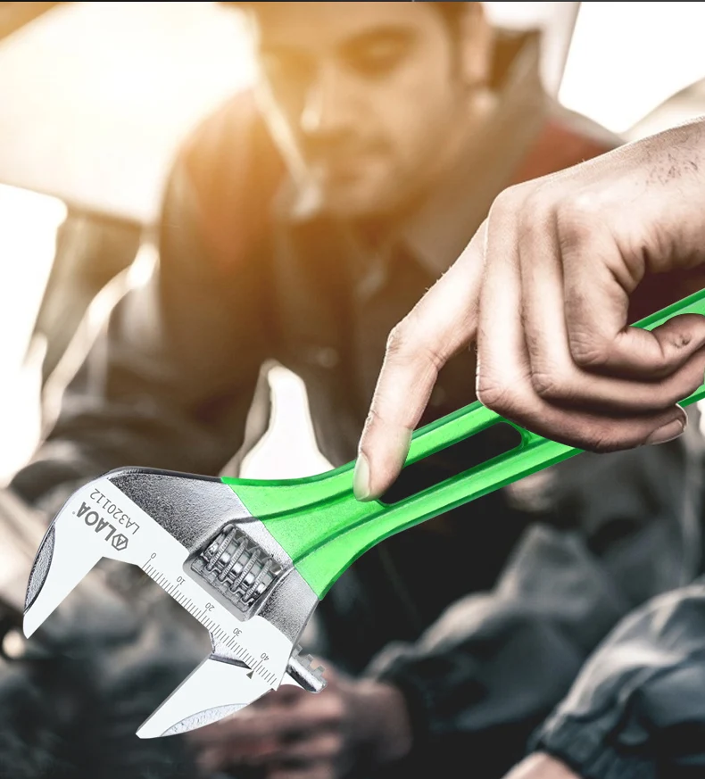 LAOA Large Opening Adjustable Wrench Light Spanner Multifunctional Bathroom Pipe Wrench 6-12 inch Plumbing Repair Hand Tools - Image 12