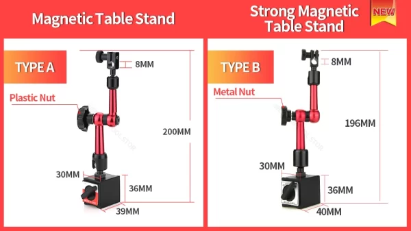 Dial Indicator Magnetic Holder Dial Bore Gauge Magnetic Stand Base Micrometer Measure Tools - Image 17