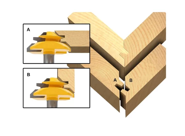 1/2"1/4“ 8mm Shank 45° Lock Miter Router Bit 8*1-1/2 8*1-3/8 - Image 23
