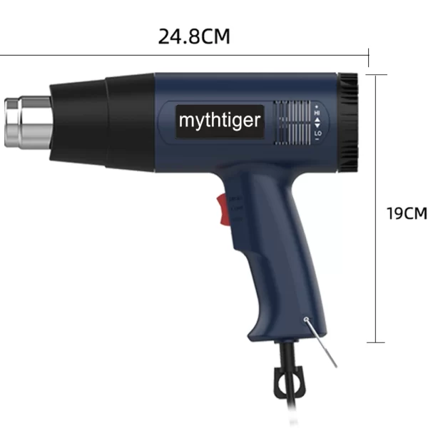 2000W Industrial Electric Hot Air Gun Digital Display Car Film Heat Gun Air Dryer for Soldering Thermal Blower Shrink Wrapping - Image 24