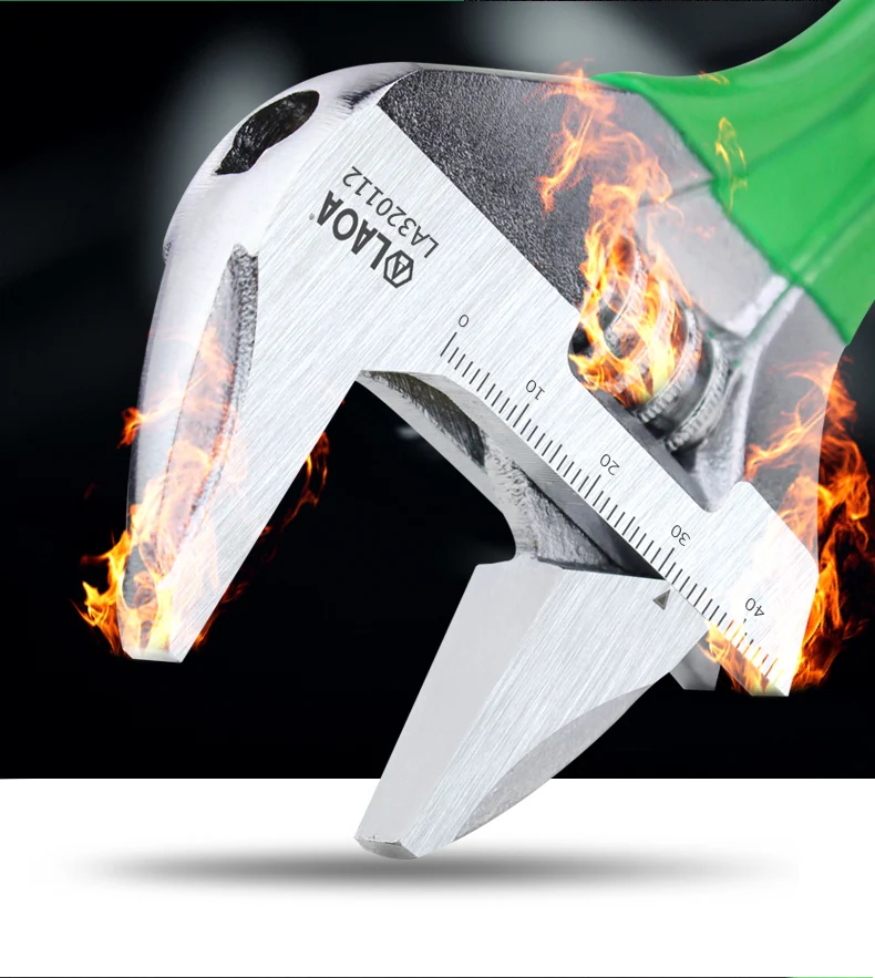 LAOA Large Opening Adjustable Wrench Light Spanner Multifunctional Bathroom Pipe Wrench 6-12 inch Plumbing Repair Hand Tools - Image 16