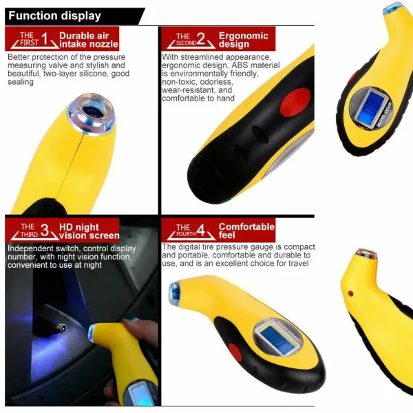 Auto Motorcycle Tyre Pressure Digital Meter Mini Diagnostic Tool Car Styling Detector Tire Pressure Gauge Portable LCD Display - Image 12