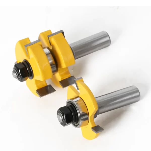 2pc 1/4"1/2" Shank 6mm 8mm 12mm shank Tongue & Groove Router Bit Set - Image 6