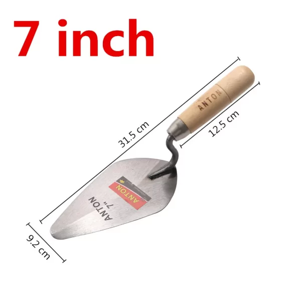 6/7 Inch Construction Tools Putty Knife Brick Trowel Laying Carbon Steel Blade Pointing Plaster Tool Carbon Steel Trowel  Tools - Image 7