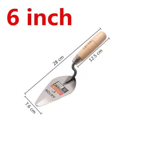 6/7 Inch Construction Tools Putty Knife Brick Trowel Laying Carbon Steel Blade Pointing Plaster Tool Carbon Steel Trowel  Tools - Image 8