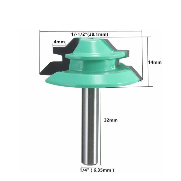 1/2"1/4“ 8mm Shank 45° Lock Miter Router Bit 8*1-1/2 8*1-3/8 - Image 22