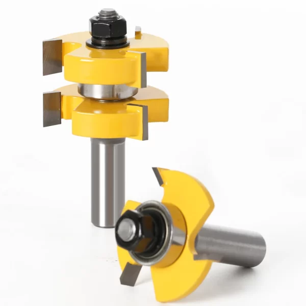 2pc 1/4"1/2" Shank 6mm 8mm 12mm shank Tongue & Groove Router Bit Set - Image 14