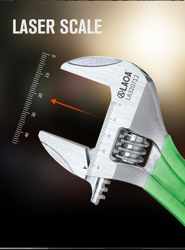 LAOA Large Opening Adjustable Wrench Light Spanner Multifunctional Bathroom Pipe Wrench 6-12 inch Plumbing Repair Hand Tools - Image 18