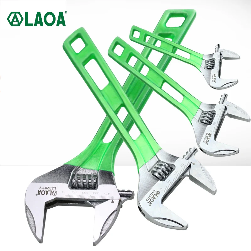 LAOA Large Opening Adjustable Wrench Light Spanner Multifunctional Bathroom Pipe Wrench 6-12 inch Plumbing Repair Hand Tools - Image 2